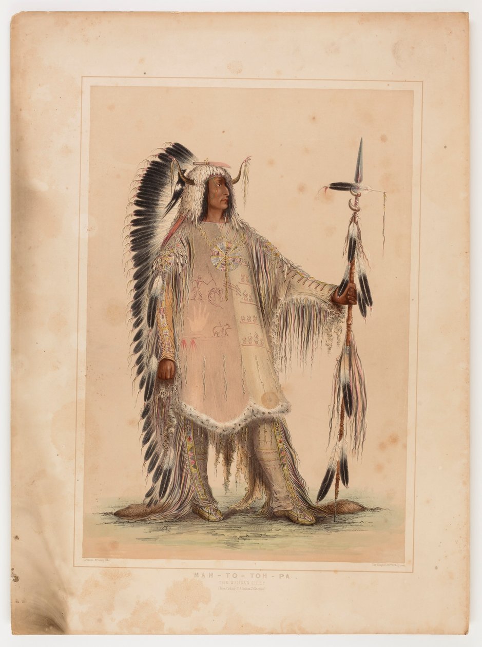 Mah-to-toh-pa, el Jefe Mandan de George Catlin
