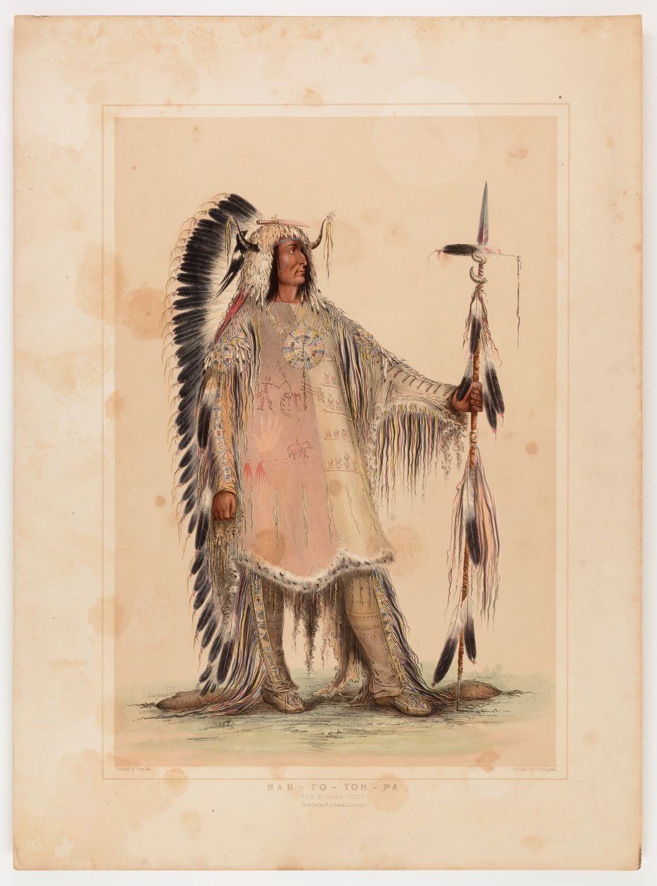Mah-to-toh-pa, el Jefe Mandan de George Catlin
