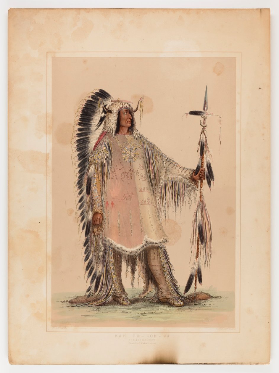 Mah-to-toh-pa, el Jefe Mandan de George Catlin