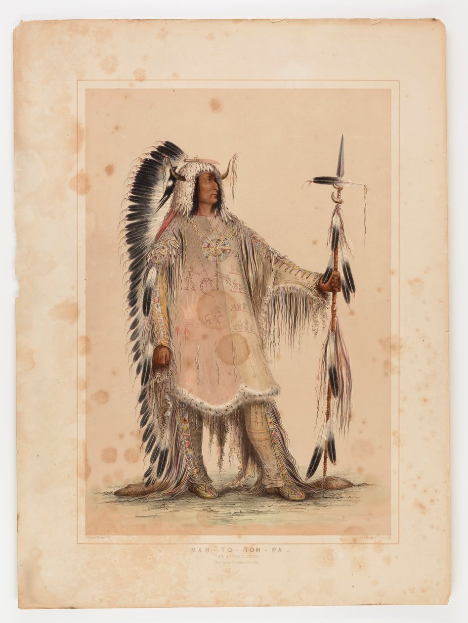 Mah-to-toh-pa, el Jefe Mandan de George Catlin