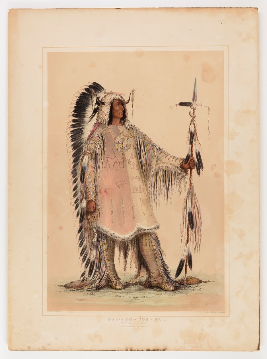 Mah-to-toh-pa, el Jefe Mandan de George Catlin