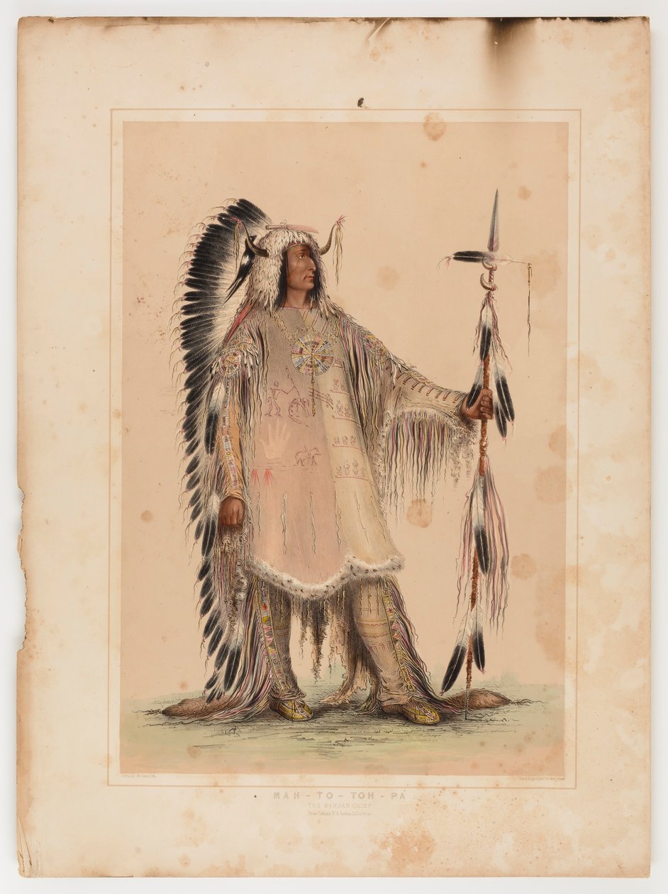 Mah-to-toh-pa, el jefe de los mandan de George Catlin
