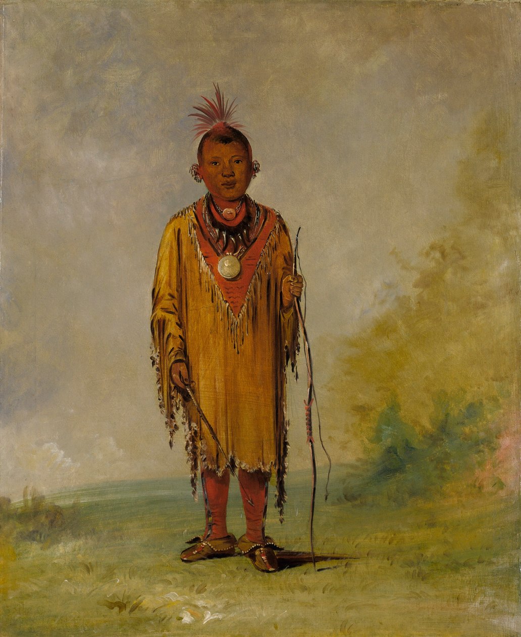 Me-sóu-wahk, Cabello de Ciervo, Hijo Predilecto de Kee-o-kúk de George Catlin
