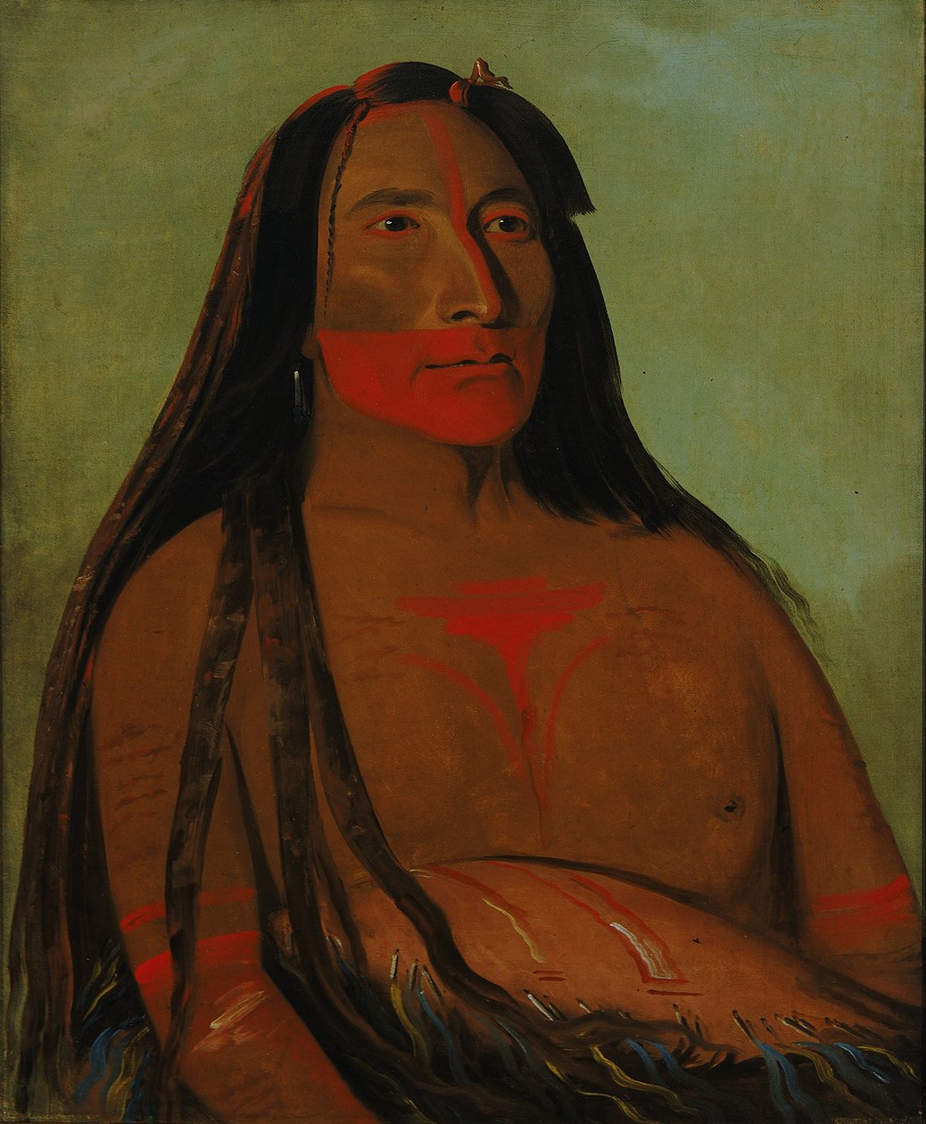 Máh-to-tóh-pa, Cuatro Osos, Segundo Jefe en Luto de George Catlin