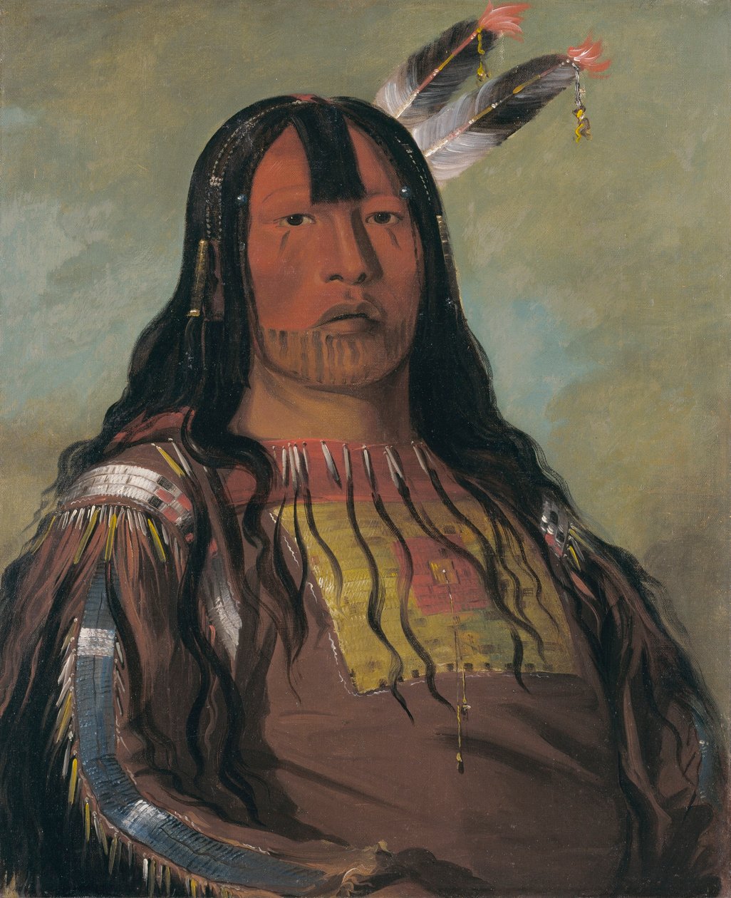 Mix-ke-móte-skin-na, Cuerno de Hierro, el Guerrero de George Catlin