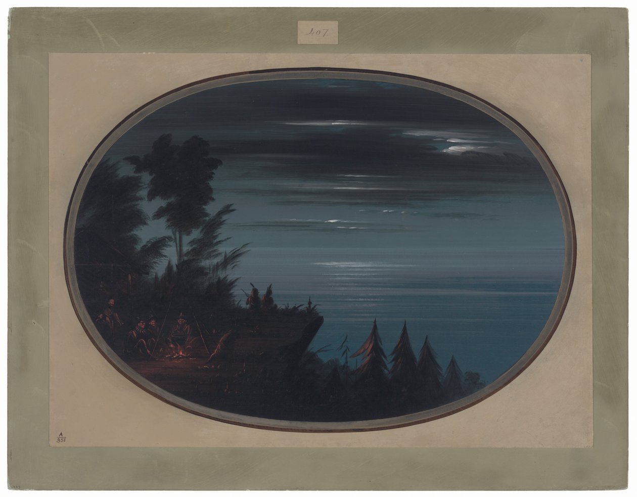 Aldea Nayas de Noche de George Catlin