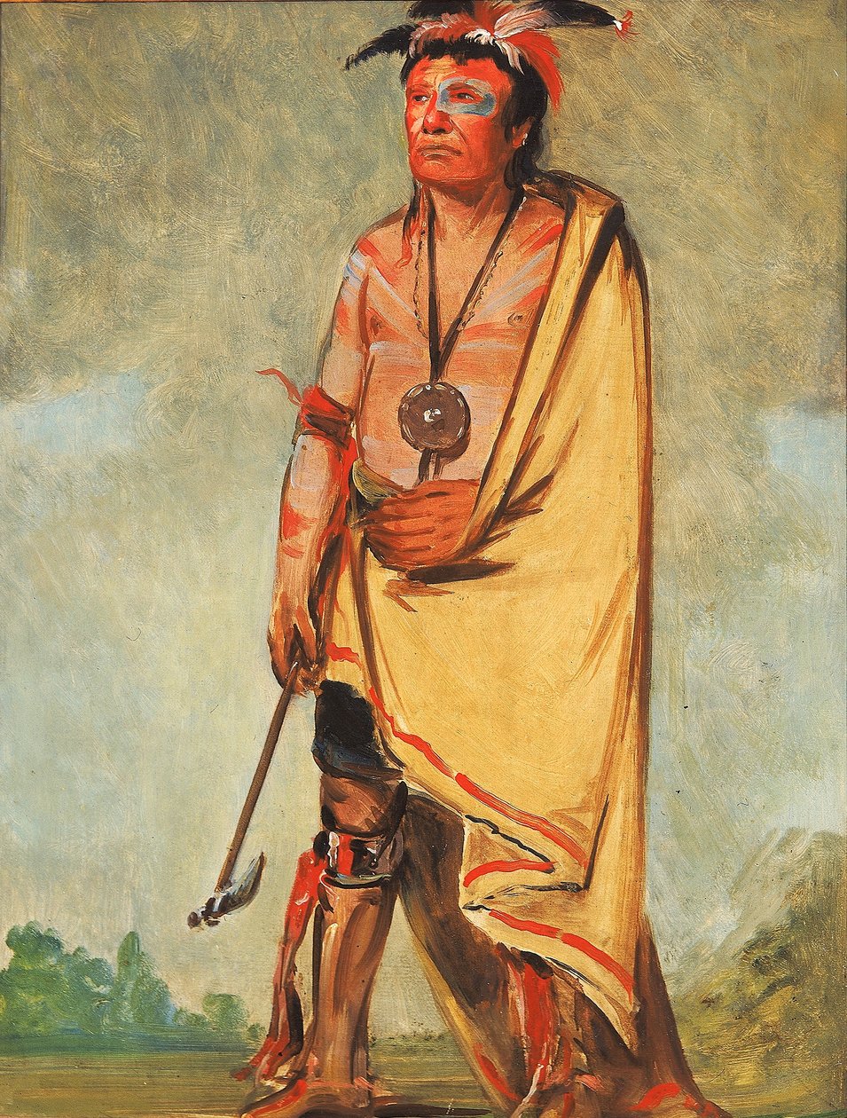 No-ak-chóo-she-kaw, El que rompe los arbustos de George Catlin