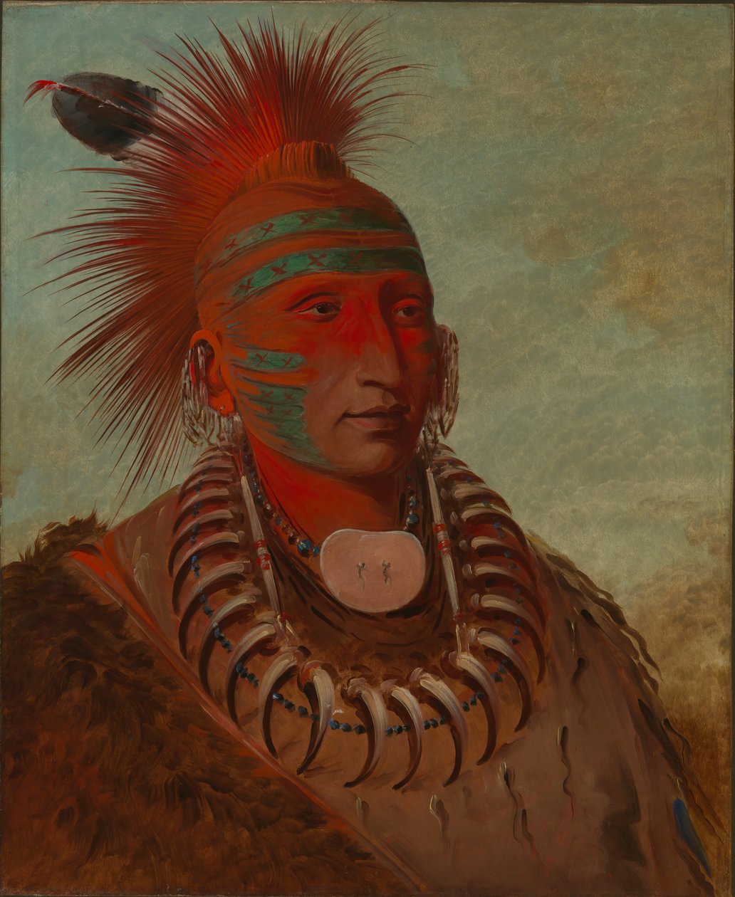 No-ho-mun-ya, El que no presta atención de George Catlin