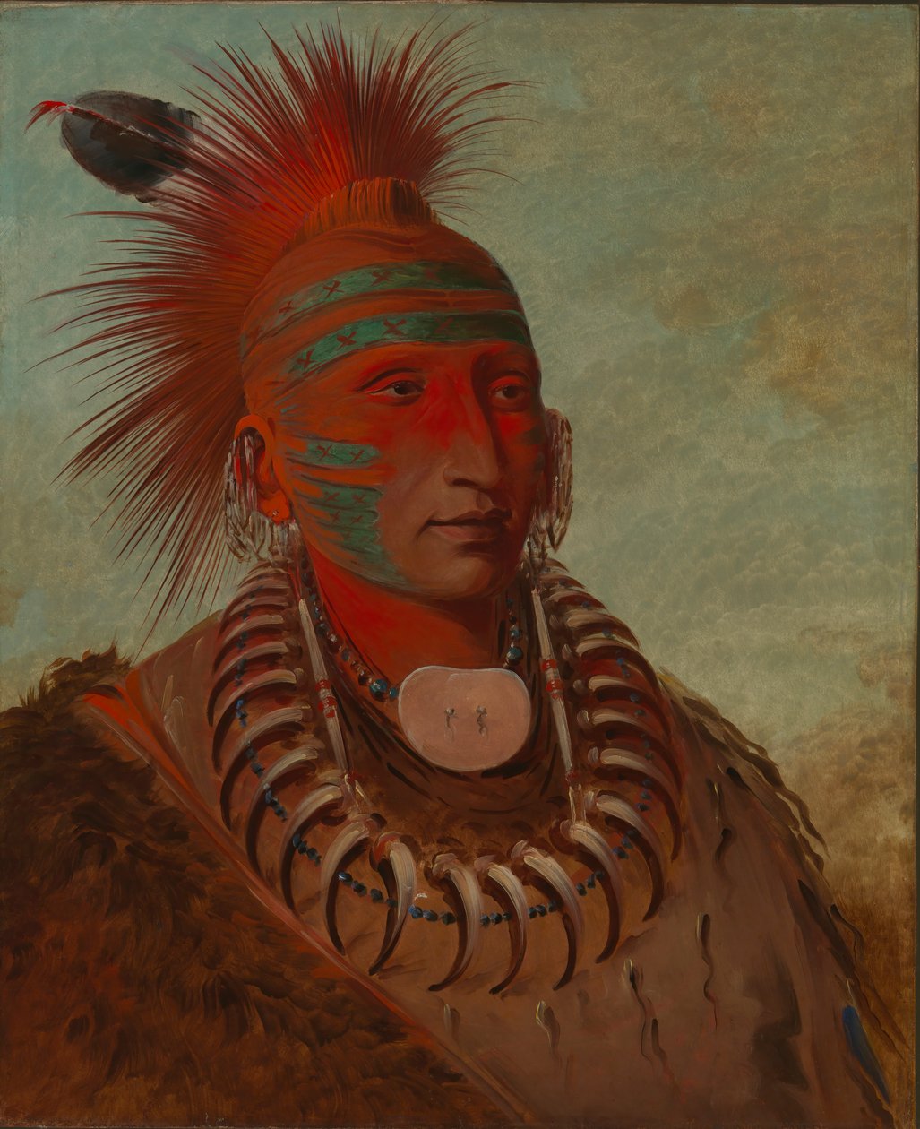 No-ho-mun-ya, Uno que no presta atención, 1844 de George Catlin