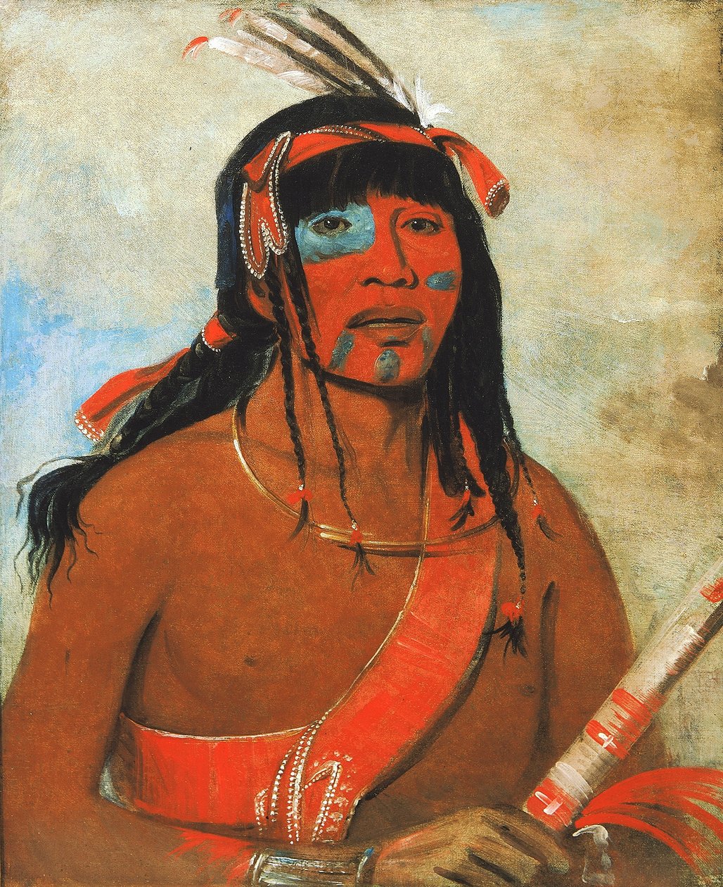 O-tá-wah, El Ottaway, un guerrero de George Catlin