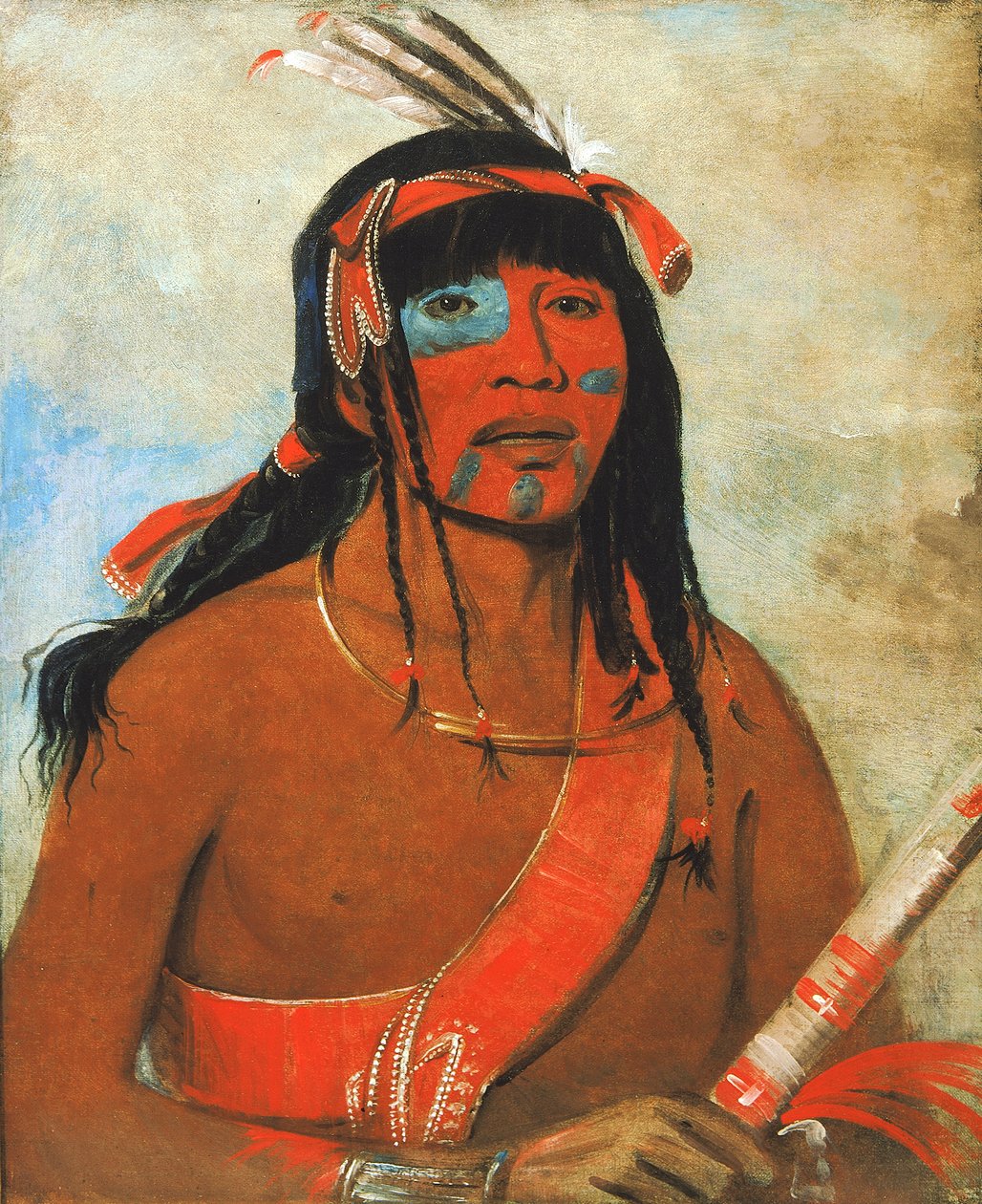 O-tá-wah, el Ottaway, un guerrero, 1835 de George Catlin