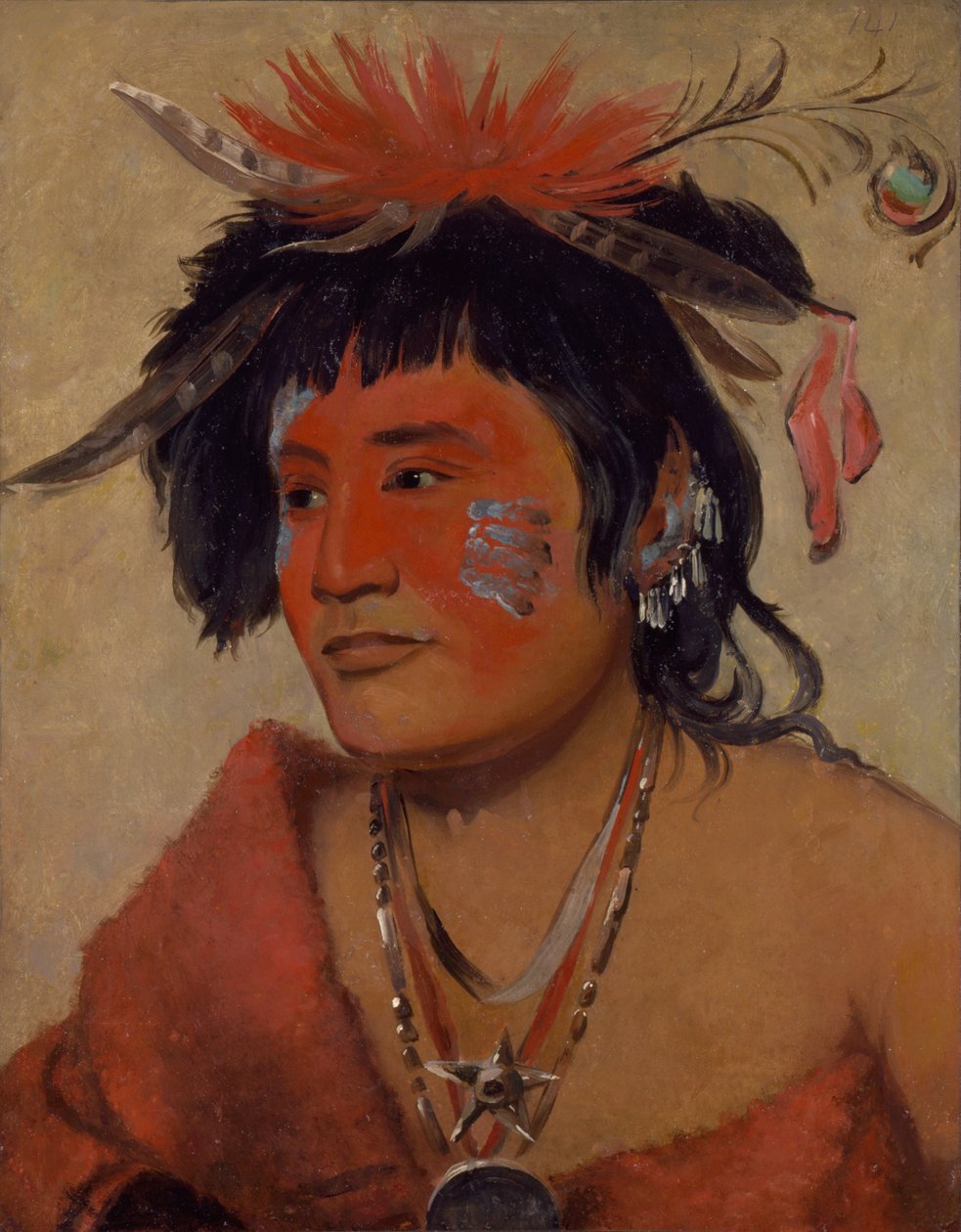 Pah-shee-náu-shaw, un guerrero de George Catlin