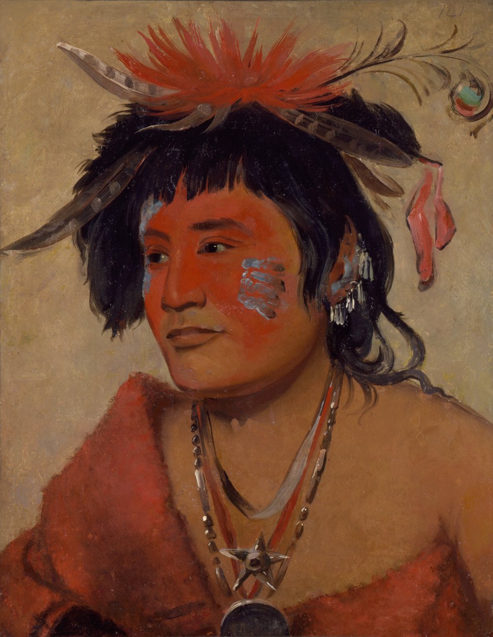 Pah-shee-náu-shaw, un Guerrero, 1831 de George Catlin