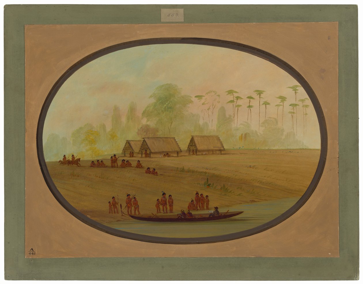 Pintando al jefe lengua de George Catlin