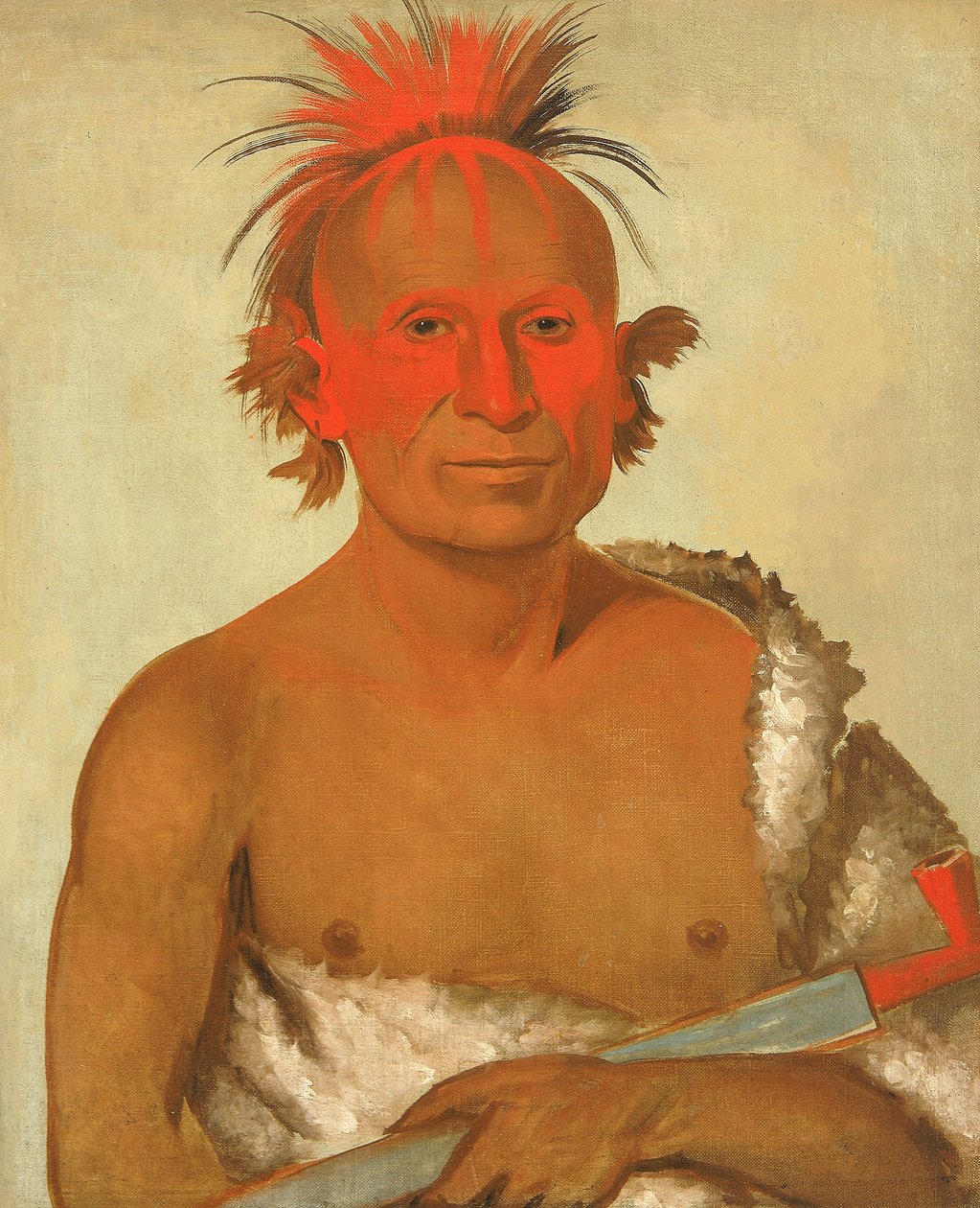 Pash-ee-pa-hó, Pequeño Jefe Apuñalador, el Joven, Uno de los Bravos de Halcón Negro de George Catlin