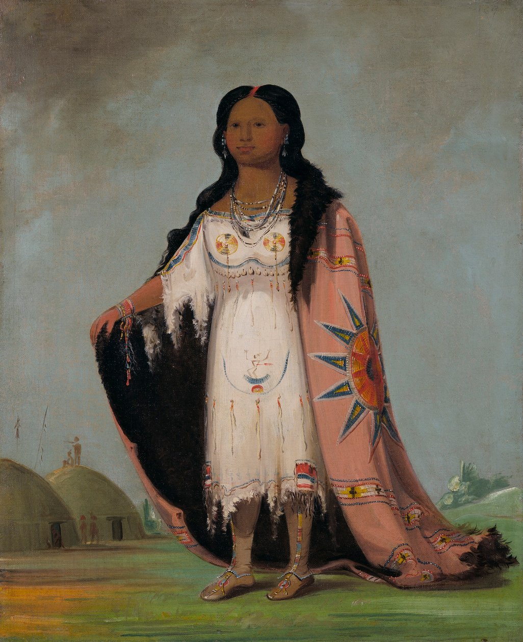 Pshán-shaw, Hierba de dulce aroma, Hija de doce años de Mano Sangrienta de George Catlin