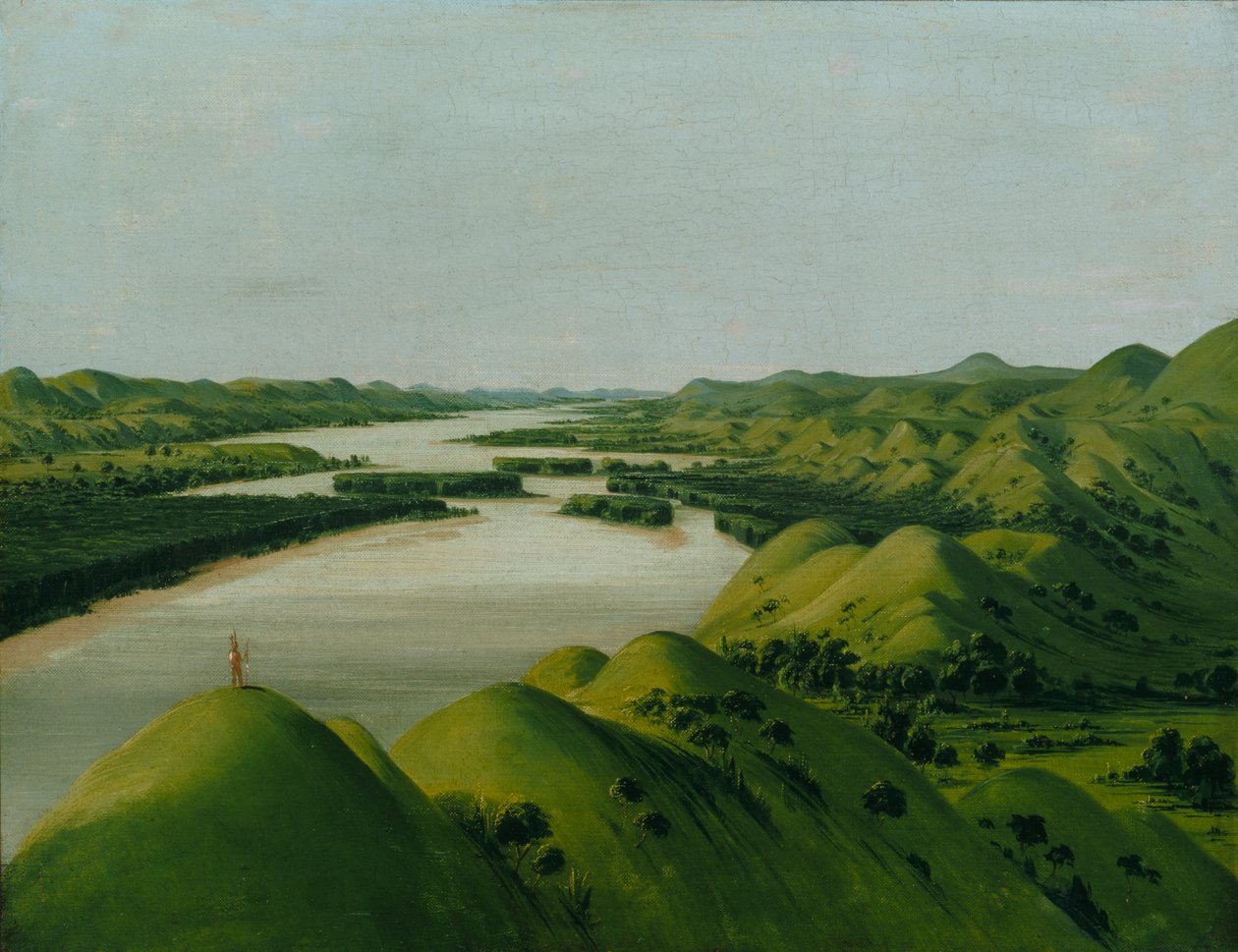 Acantilados del Río, 1320 Millas sobre San Luis, 1832 de George Catlin