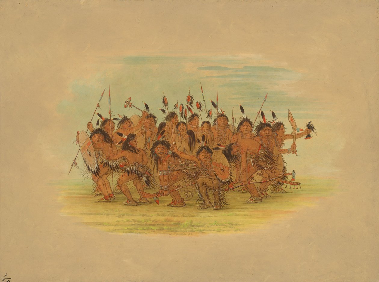 Danza del cuero cabelludo - Sioux, 1861 de George Catlin