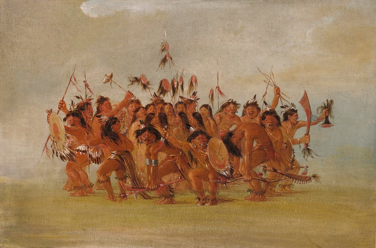 Danza del cuero cabelludo, desembocadura del río Teton de George Catlin