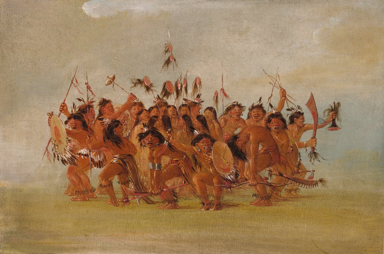 Danza del cuero cabelludo, boca del río Teton de George Catlin