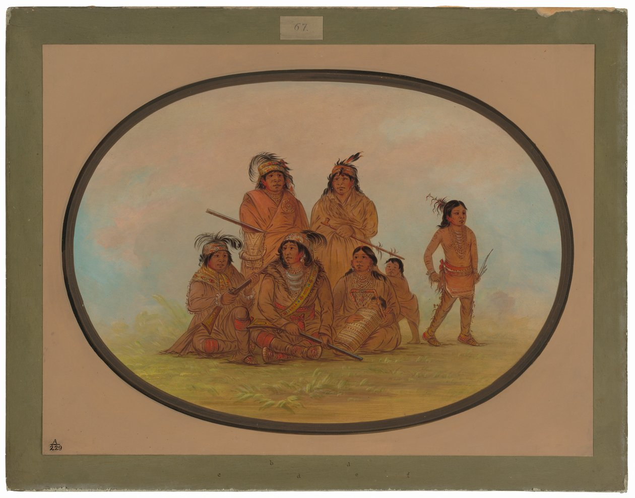 Indios seminolas, prisioneros en Fort Moultrie de George Catlin