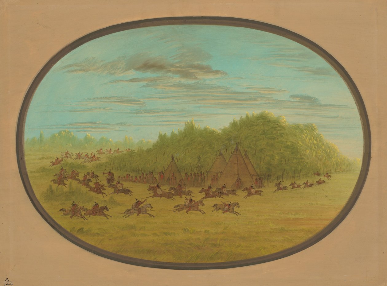 Simulacro de Lucha de los Comanches, 1861-1869 de George Catlin