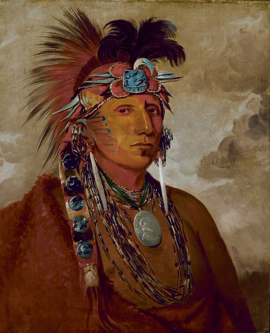 Shó-me-kós-see, El Lobo, un Jefe de George Catlin