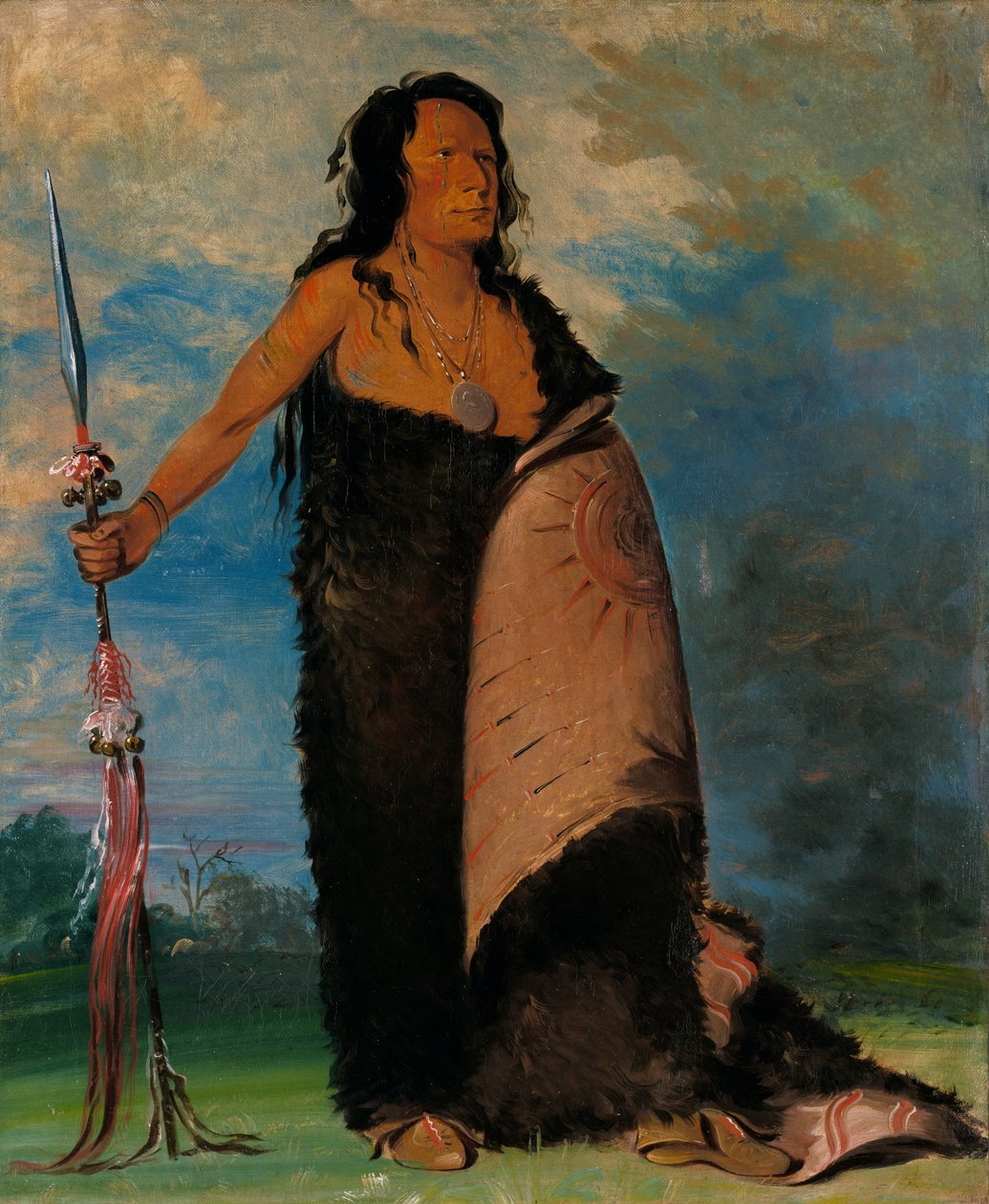 Shoo-de-gá-cha, El Humo, Jefe de la Tribu, 1832 de George Catlin