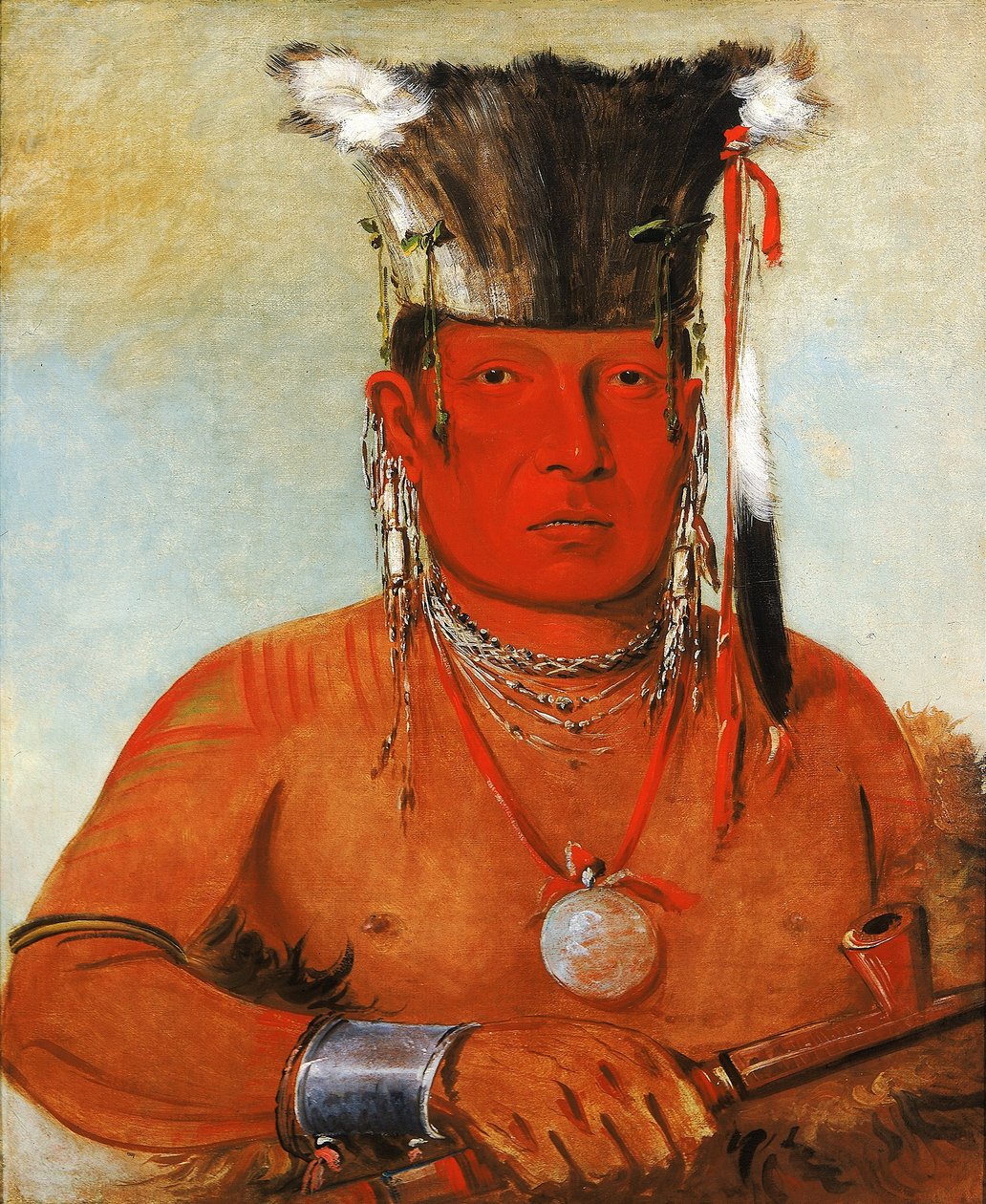 Sháw-da-mon-nee, Ahí va, un valiente de George Catlin