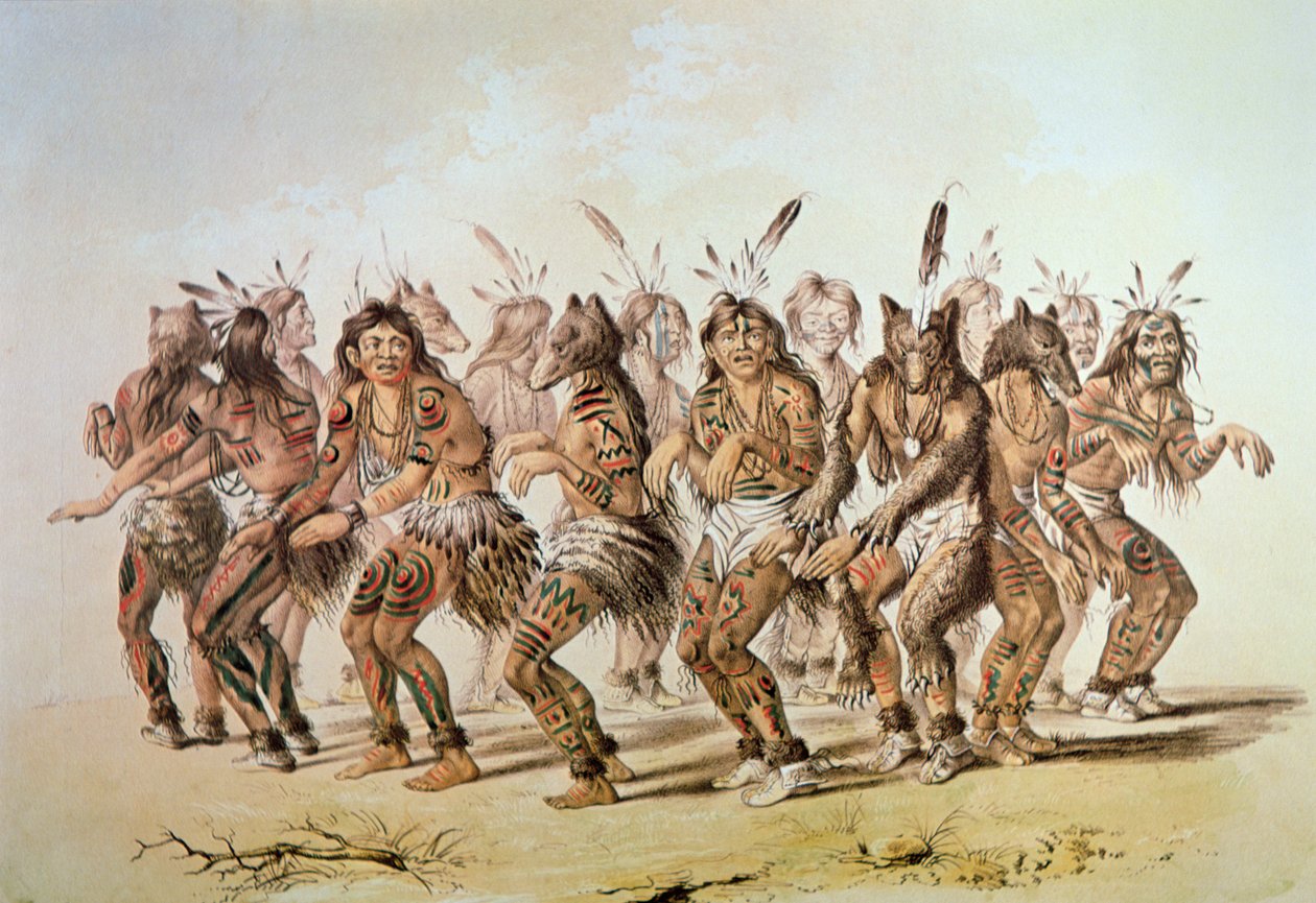 Danza del oso Sioux de George Catlin