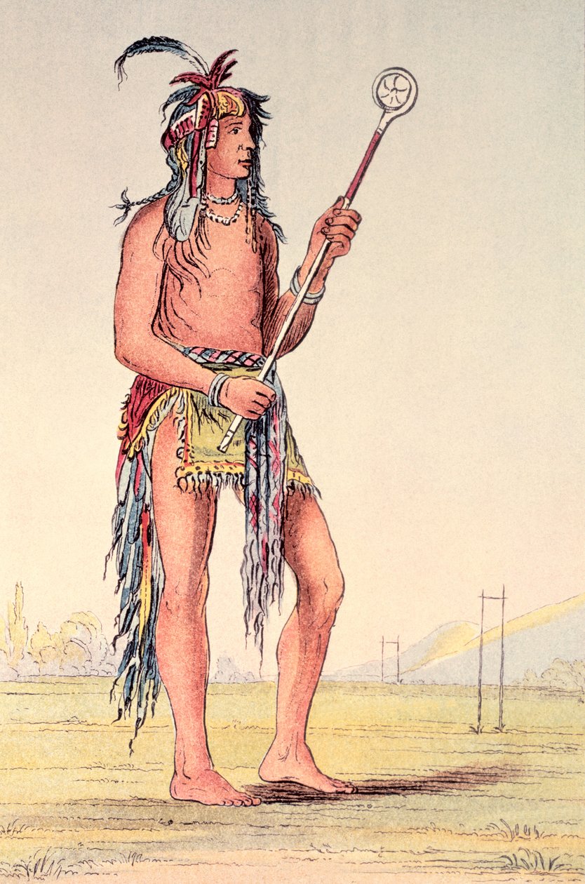 Jugador de pelota sioux Ah-No-Je-Nange, 