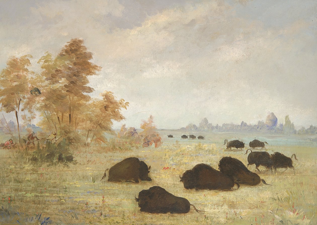 Acechando a Buffalo, Arkansas de George Catlin