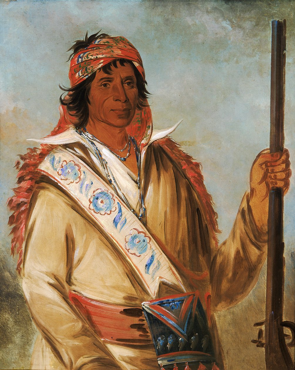 Steeh-tcha-kó-me-co, Gran Rey llamado Ben Perryman, un Jefe, 1834 de George Catlin