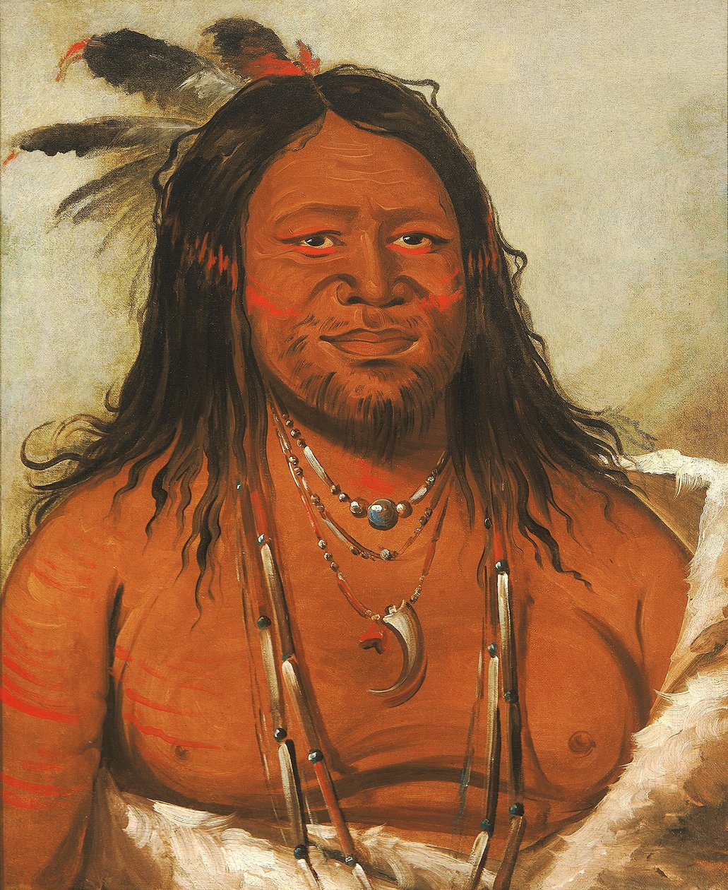 Ta-wáh-que-nah, Montaña de Rocas, Segundo Jefe de la Tribu de George Catlin