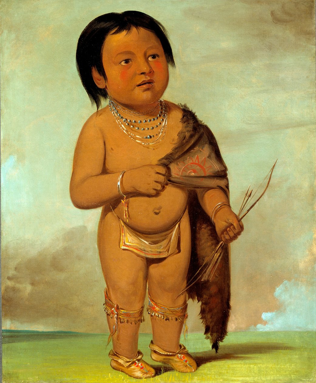 Tcha-aés-ka-ding, nieto de grasa de lomo de toro búfalo de George Catlin