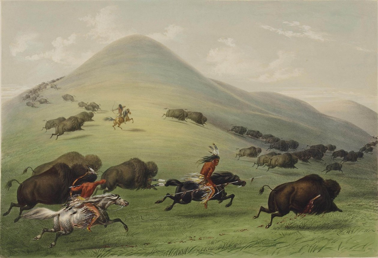 La caza del búfalo de George Catlin