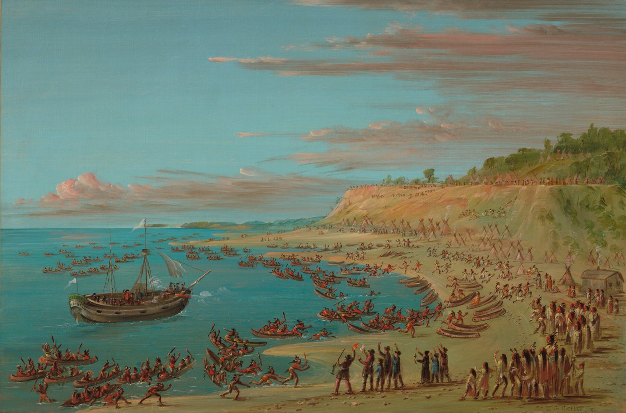 El Griffin entrando al puerto en Mackinaw, 27 de agosto de 1679 de George Catlin