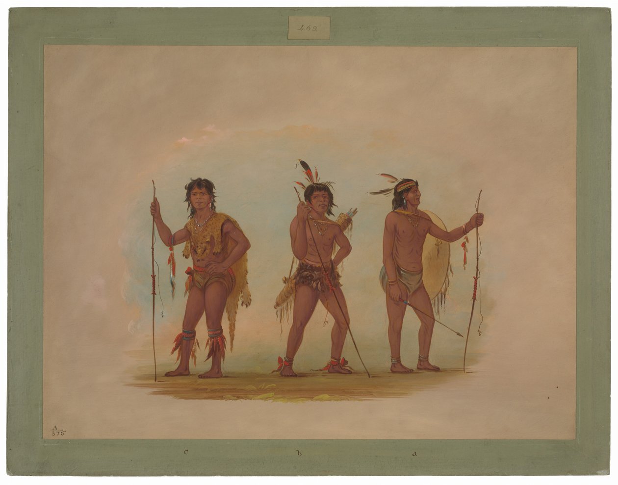 Tres hombres Chaymas de George Catlin