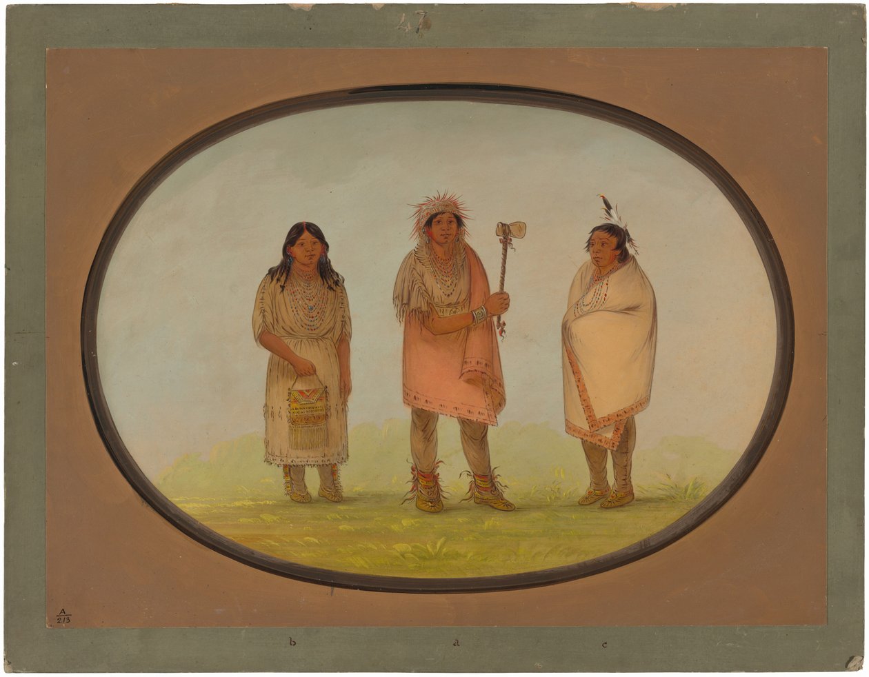 Tres Indios Piankeshaw de George Catlin