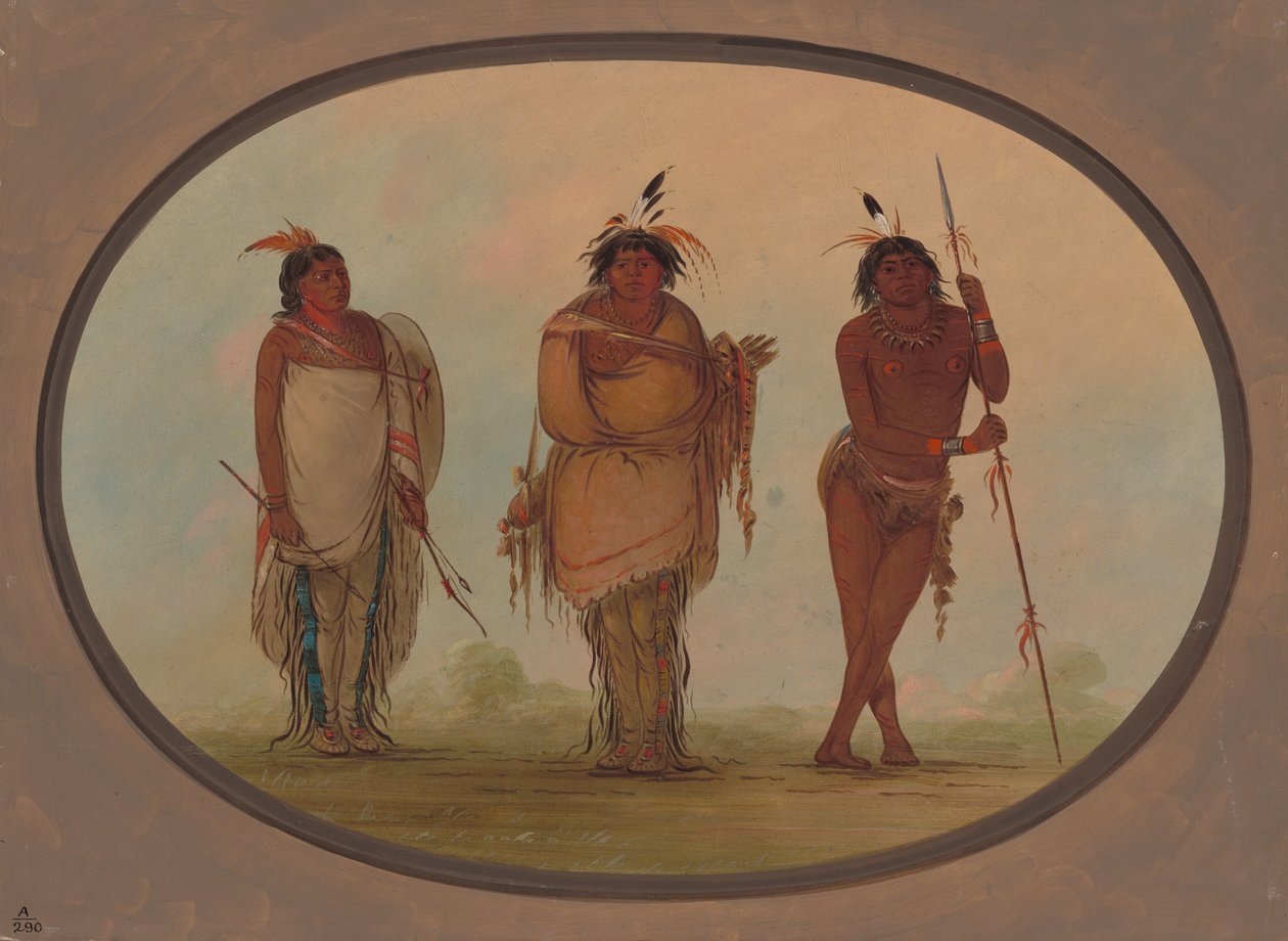 Tres Indios Yumaya de George Catlin