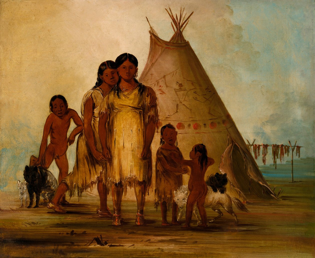 Dos chicas comanches de George Catlin