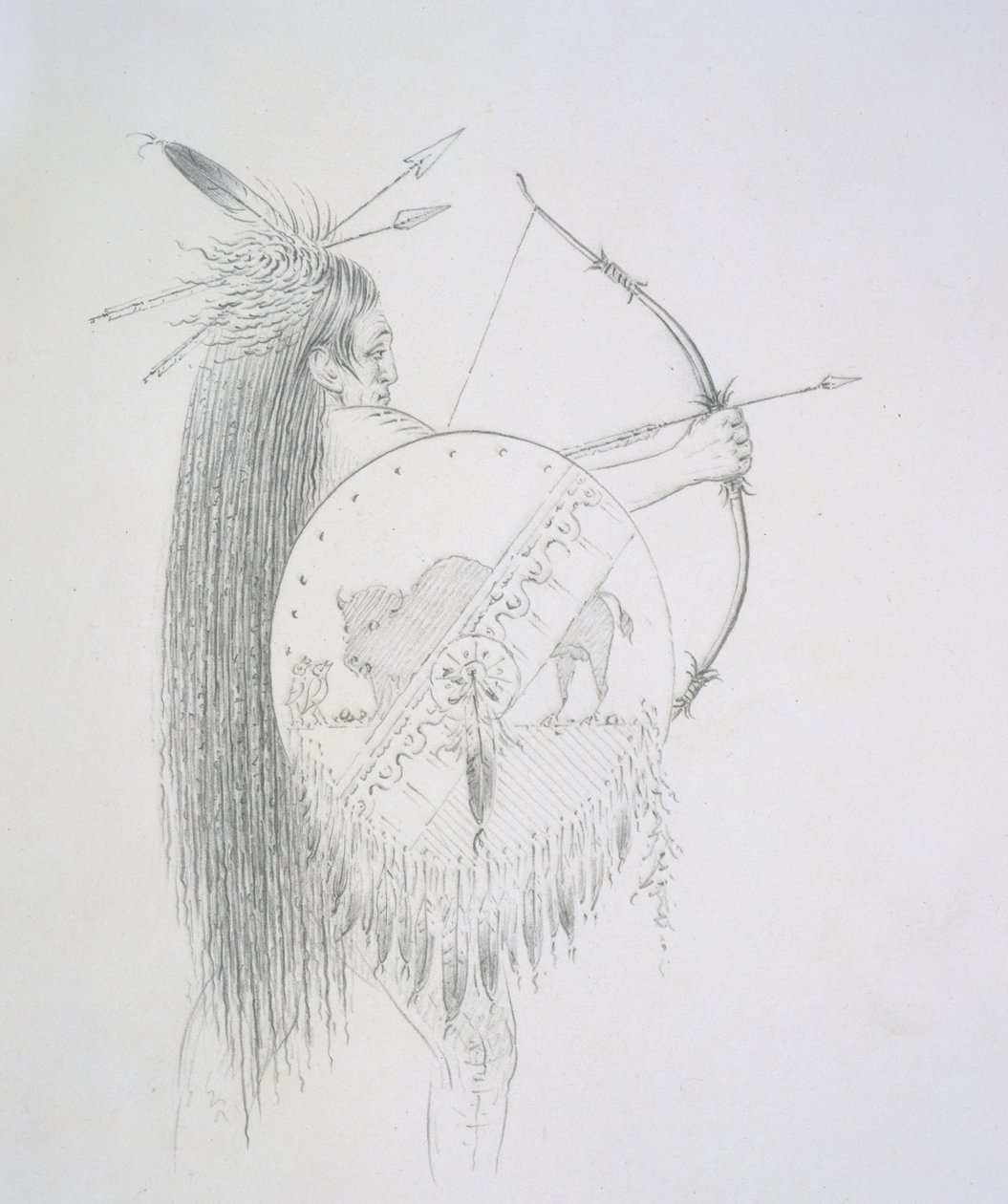 Un-ka-ka Ha-hon-she-kaw (Las uñas largas) 1852 de George Catlin
