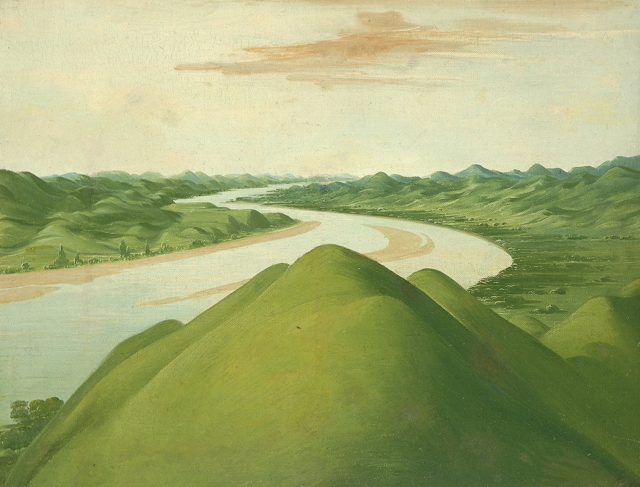 Vista en el "Cross Timbers", Texas de George Catlin