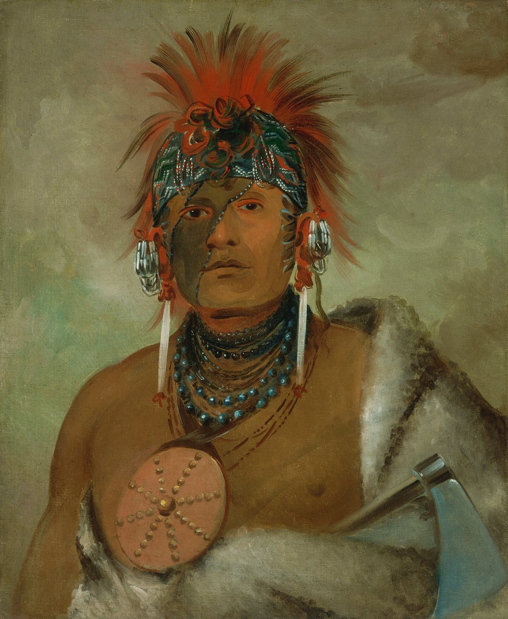 Wá-hón-ga-shee, ningún tonto, un gran petimetre de George Catlin
