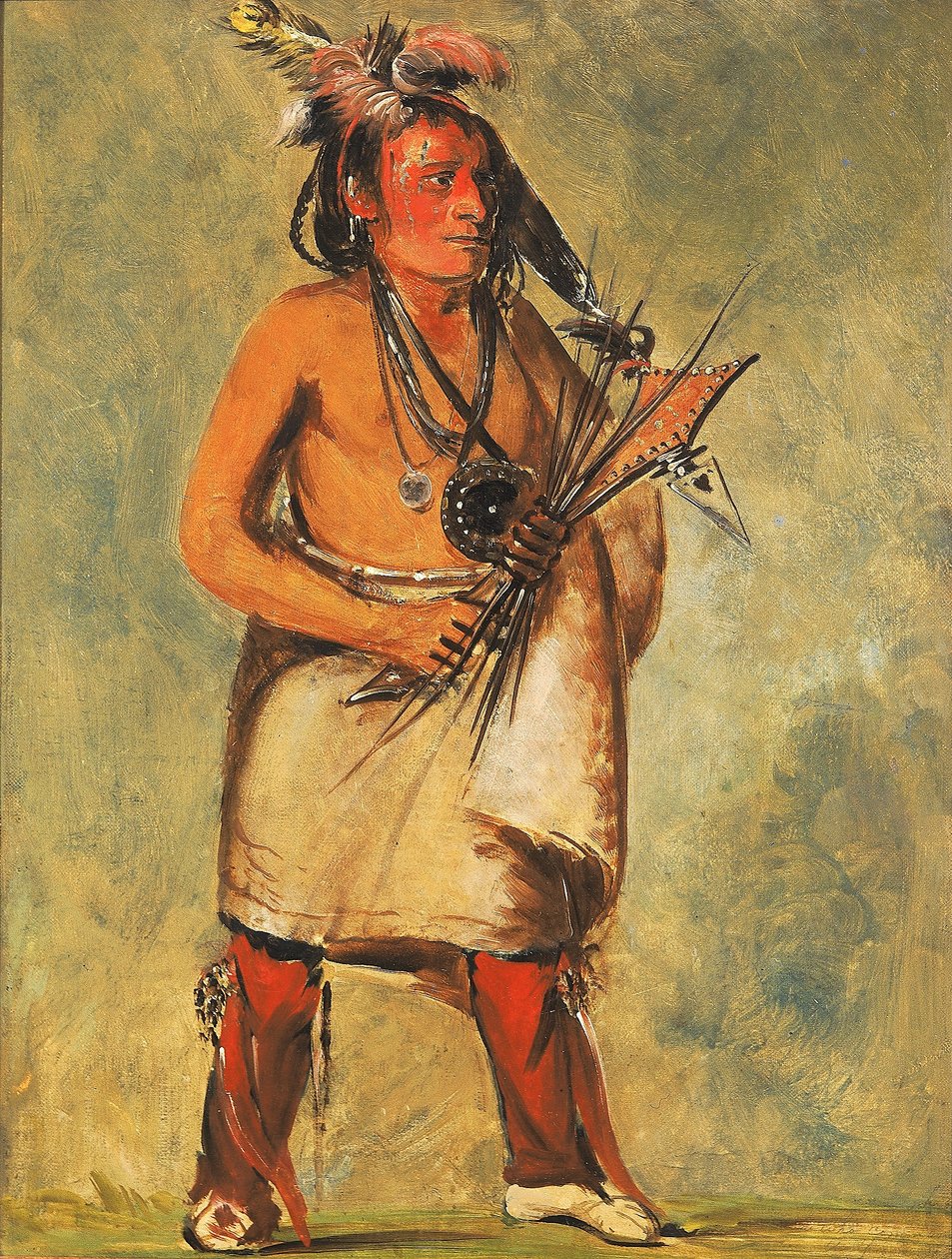 Wa-kon-chásh-kaw, El que viene en el trueno de George Catlin