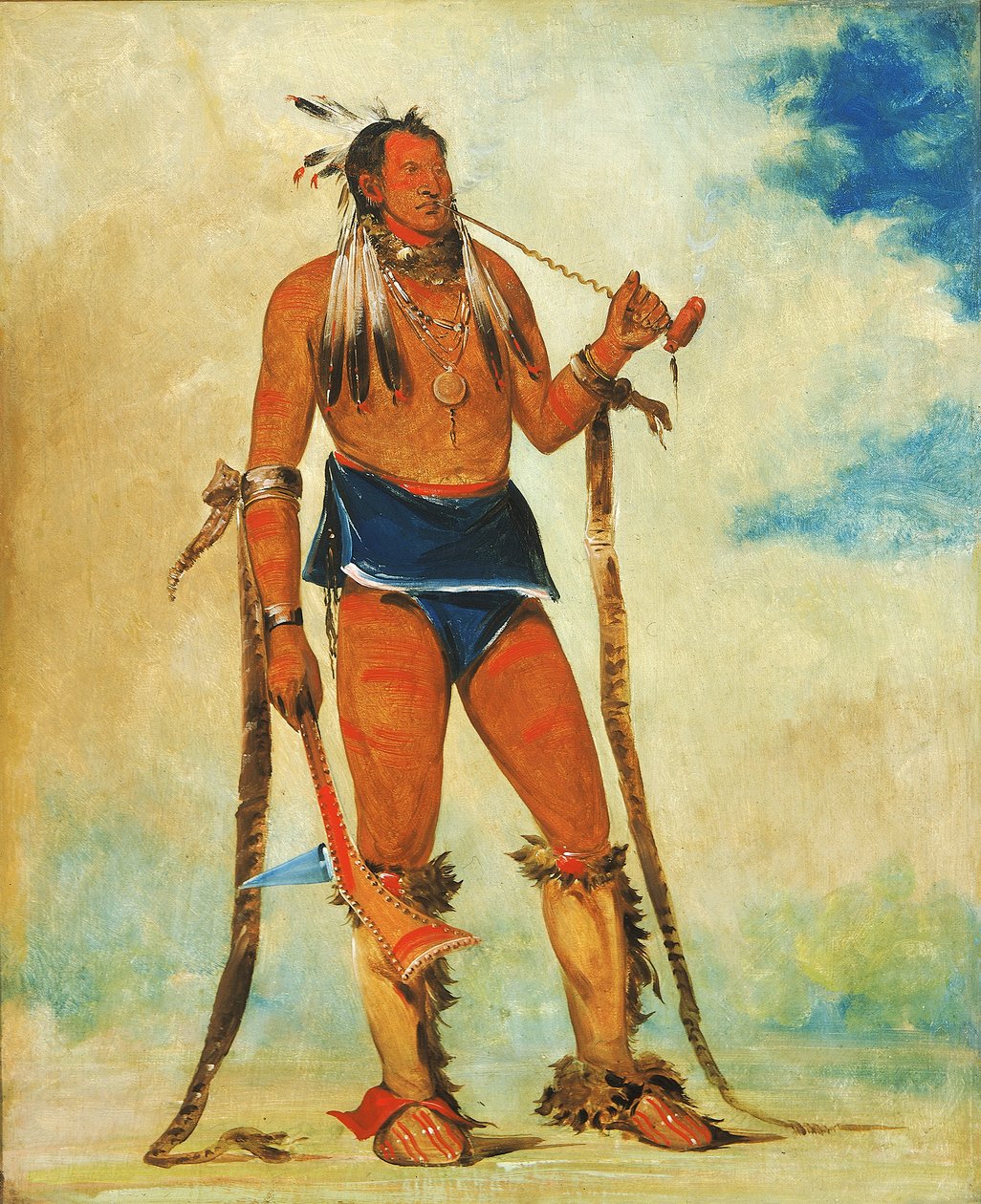 Wah-chee-háhs-ka, Hombre que Pone Todo Fuera, 1835 de George Catlin