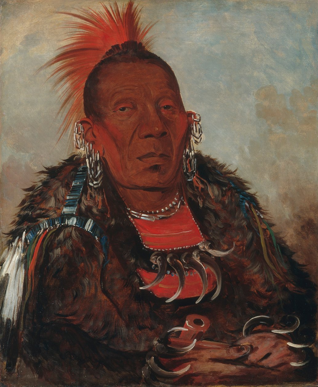 Wah-ro-née-sah, El Alrededor, Jefe de la Tribu de George Catlin