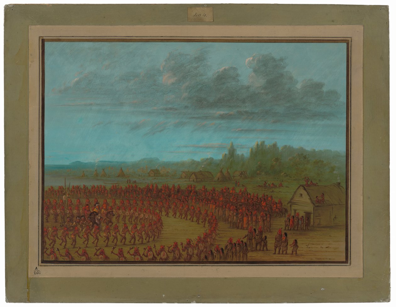 Danza de guerra de los Saukies de George Catlin