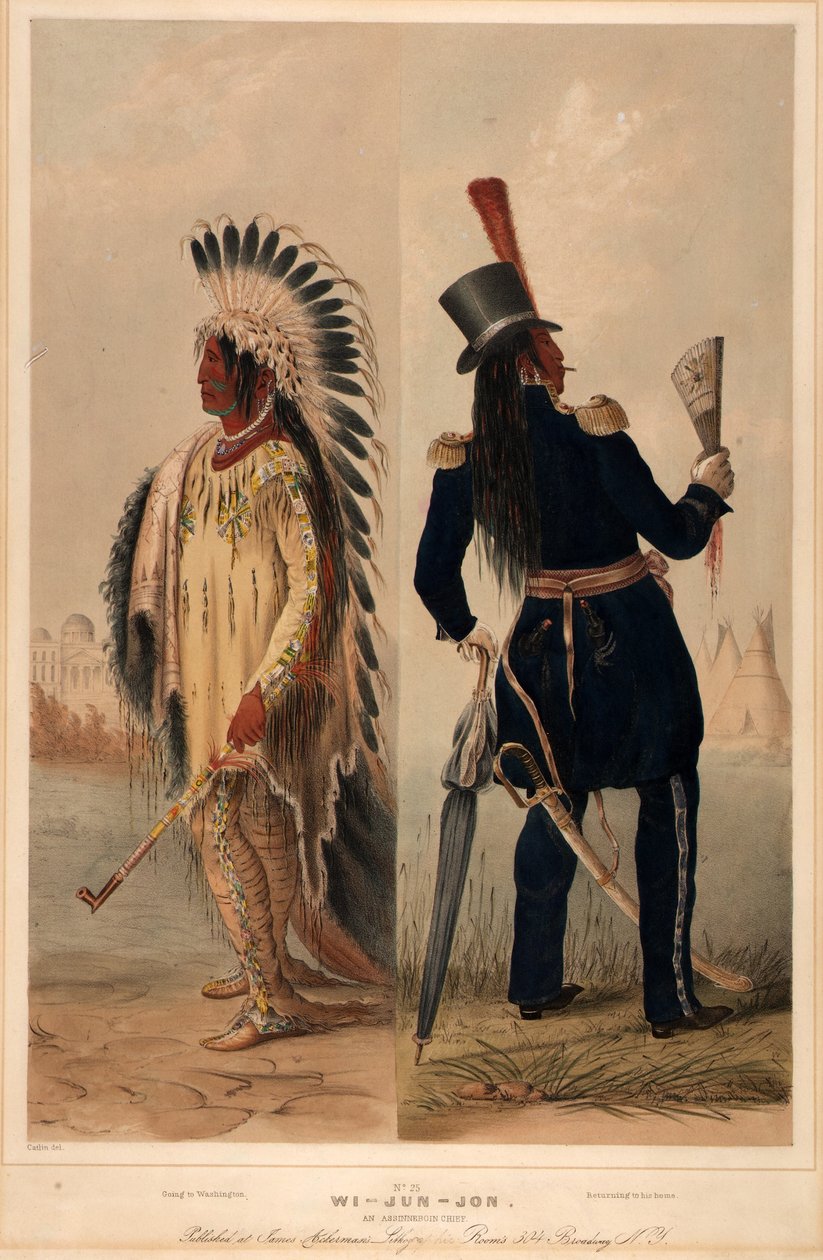 Wi-jun-jon. Un Jefe Assinneboin. de George Catlin