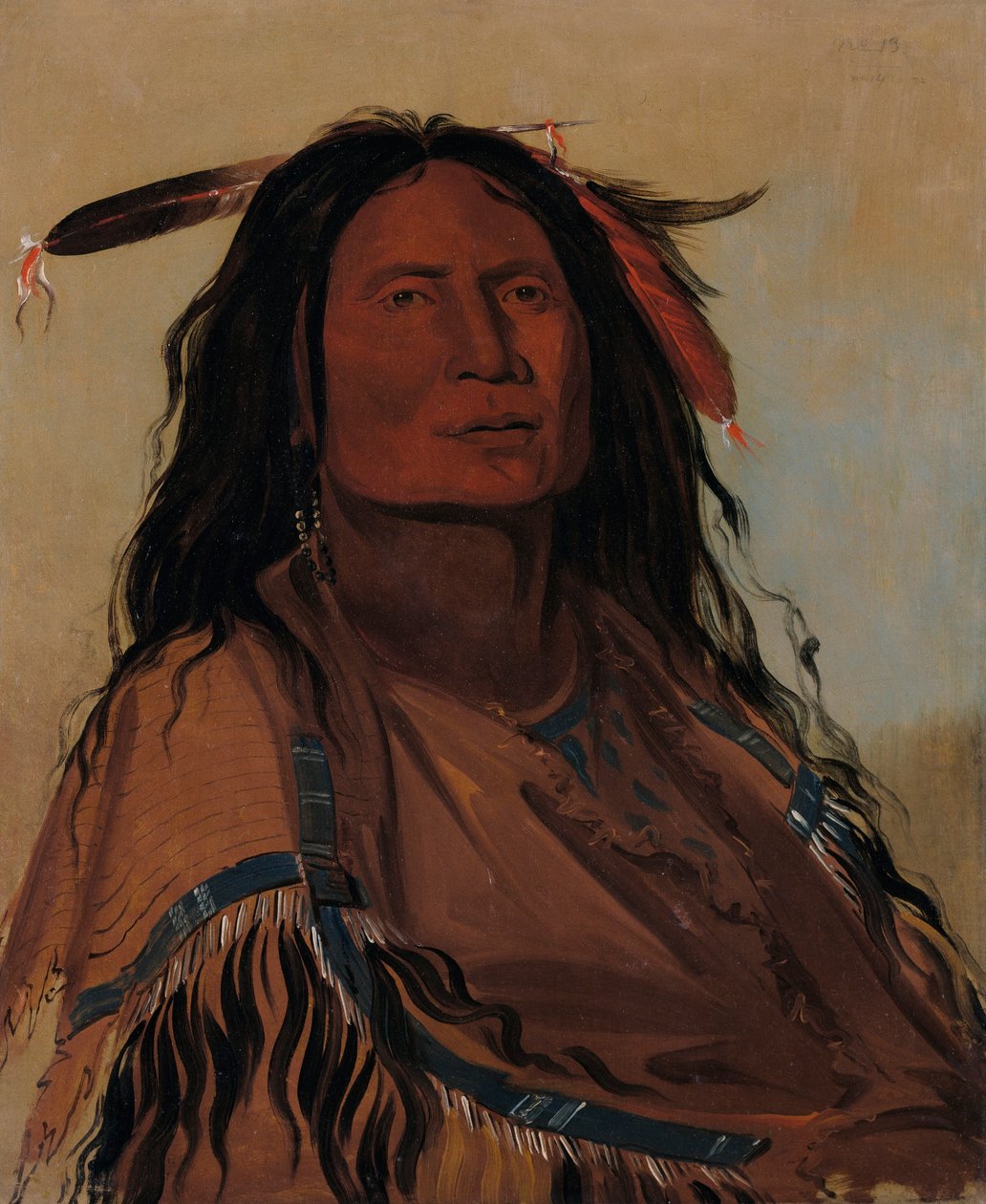 Wúk-mi-ser, Maíz, un guerrero Miniconjou de George Catlin